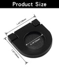 Product size of 2 Pack Recessed Flush Mount Ring Pull Handles Black For Cabinets And Drawers With Screws Hidden Recessed Type Drawer Pulls