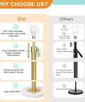 Comparison chart for Gold Floor Lamp For Living Room 55-67 Inch Tall Height Adjustable Modern Standing Lamp With Marble Base