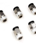5/16 Inch Push To Connect Pneumatic Fittings 1/4 Inch NPT Male Threads Quick Connect Air Hose Connectors 5 Pack For Air And Water Lines