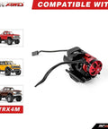 Beefed Up 2 Speed Brushless Gearbox Kit For 1/18 Traxxas TRX4M Upgrades with 3500KV Motor and 30A ESC, CNC Aluminum Housing