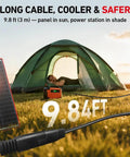 300W Portable Foldable Solar Panel Kit With Standalone PWM Controller USB Output And Monocrystalline Cells connected to tent
