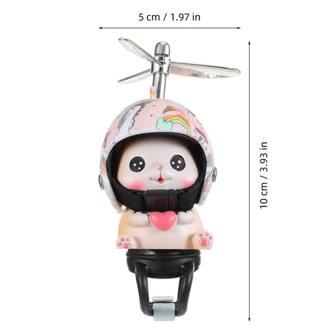 Totally Cool Cat Bike Helmet Decor for Bikes and Cars Made of Lightweight Resin With Propeller Helmet and Mountable Cat Figurine