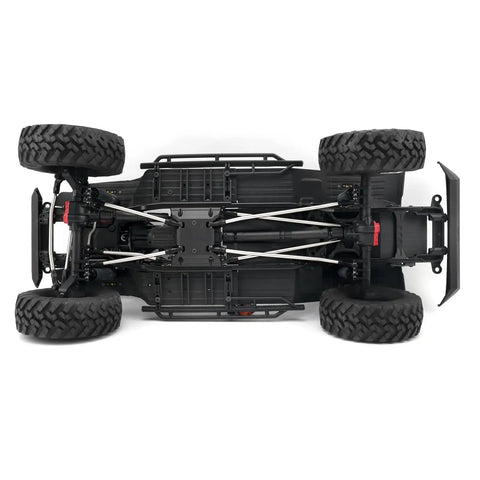 Underside view of High Clearance Stainless Steel Suspension Links for 1/10 SCX10 III JT Gladiator Wheelbase 353mm Rock Crawlers