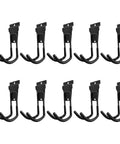 Set of 10 Heavy Duty Steel J Hooks For Hanging Garden Hose And Tools Easy Install Garage Storage For Shed And Workshop