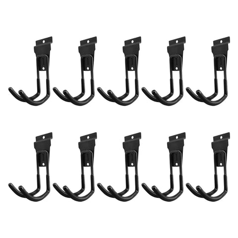 Set of 10 Heavy Duty Steel J Hooks For Hanging Garden Hose And Tools Easy Install Garage Storage For Shed And Workshop