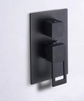 Matte Black Rainfall Shower System With 8 Inch Shower Head Silicone Nozzles For Easy Calcium Build Up Clean Hard Water Friendly Valve