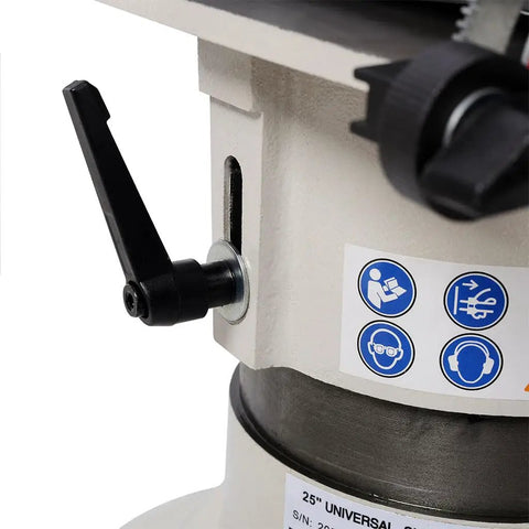Aynuma 25 Inch Knife Grinder Machine With 1/2 Horsepower Motor And 6 Inch Grinding Wheel, featuring adjustable holder lever.