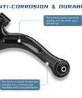 Close-up view of the Front Lower Control Arm With Ball Joint Assembly For Driver And Passenger Sides Direct Fit Replacement.