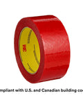 Construction Seaming Tape 8087CW, 1 Roll Red, 72 mm x 50 m Sheathing sealer, red tape roll with label, compliant with U.S. and Canadian codes