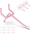 Pink Pegboard Hooks 2 Inch Set With Rubber Safety Tips, Heavy Duty Metal Hangers That Stay Put, Fits 1/8 And 1/4 Inch Boards, 50 Pack