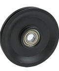 Beefy Nylon Bearing Pulley Wheel Black Smooth Finish 112.5mm Outer Diameter Two Pack Replacement Part For Cable Machines Weightlifting Systems And Load Bearing Fitness Equipment