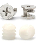 No Sweat Cam Lock Fasteners With Nuts And Screws For Easy Furniture Assembly Heavy Duty Alloy Steel Cabinet And Wardrobe Connectors set of steel cam fasteners and nylon connectors