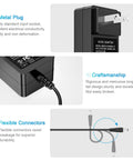 21V Lithium Battery Charger For Mini Chainsaw And Pruning Shears Fast Charge Dock with US Plug and flexible connectors