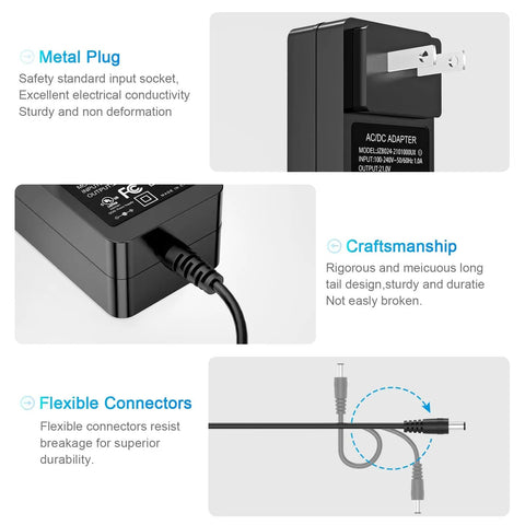 21V Lithium Battery Charger For Mini Chainsaw And Pruning Shears Fast Charge Dock with US Plug and flexible connectors