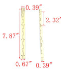 Sturdy As A Rock Gold Metal Piano Hinges Extended Folding Butt Strip Hardware For Cabinets Doors And Home Upgrade Bundled With All Necessary Mounting Screws Pack Of Four, showing size dimensions of 7.87 x 0.39 inches.