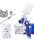 Pro Level Automotive HVLP Spray Gun Lightweight Pneumatic Paint Tool with accessories for quick touch ups in bodywork.