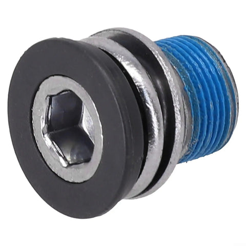 2 Pack Heavy Duty Steel M15 Crank Arm Bolts Perfect For ISIS Axle Systems And Es25 Center Shafts On Ebikes Give Your, black steel M15 crank arm bolt with 8mm hex and blue thread