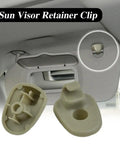 Two Pack Inner Sun Visor Clips Replacement Retainer For Most Cars shown installed and separately, upgraded sun visor holder hook.