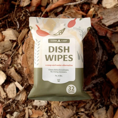 Rinse Free Dish Wipes For Camp Kitchens That Are Biodegradable And Pre Moistened With Food Safe Formula Perfect For Quick Cleanup