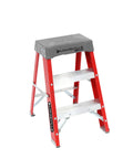 Solid As A Rock Two Step Fiberglass Work Platform Built For Rough Job Sites And Daily Grind Tasks Offering An Honest Three Hundred Pound Lift Rating And Type Ia Safety Mark That Absolutely Won Quit On You Handling Heavy Loads All Day Long.