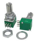Ten Pack B50K 6 Pin Dual Linear Rotary Seal Potentiometers For Amplifiers And DIY Audio, 15mm Shaft, RK097N Style Variable Resistors