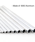 6063 Aluminum Round Tube 8mm OD, 2mm Wall Thickness, 12 Inch Length Seamless Pipe Tubing For DIY Projects, Corrosion Resistant Metal For Crafts