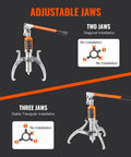 Hydraulic Gear Puller Kit With 5 Ton Capacity And 8 Inch Jaw, 2 Or 3 Jaws, Vertical And Horizontal Pull details