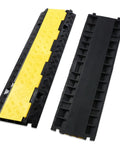Two Pack 3 Channel Cable Ramp Protector For Wires And Hoses, Heavy Duty PVC Rubber Cord Protector Ramps, waterproof design