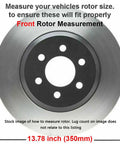 Front rotor measurement for Ford F-150 Beefed Up Brake Kit With Drilled And Slotted Rotors And Ceramic Pads Front And Rear 6-Lug