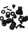 Four Set Release Screw Kits For Leatherwork, Woodworking, And Metal Applications, Rock Solid Screws Delivering A Tight Grip For Sheaths, Holders, And DIY Projects., black metal release screw kit, 4-piece set