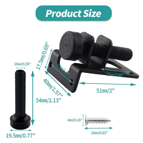 Heavy Duty Leveling Feet 4 Piece Adjustable Furniture Leg Levelers For Tables Cabinets And Workbenches 1 Inch Height Black Finish product size