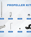 Beefed Up Pro Grade RC Boat Drive Shaft With 3 Blade Stainless Propeller Universal Joint Coupler Kit for 4mm Motor Shafts