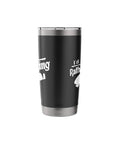 Black stainless steel tumbler with partial text, Gyrocopter Gyroplane Pilot Stainless Steel Insulated Tumbler Dual Wall Coffee Cup