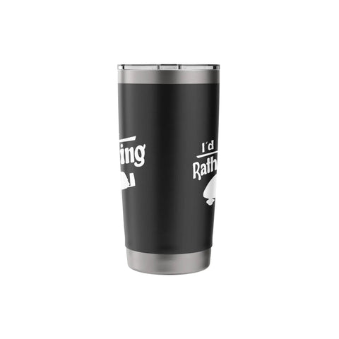 Black stainless steel tumbler with partial text, Gyrocopter Gyroplane Pilot Stainless Steel Insulated Tumbler Dual Wall Coffee Cup