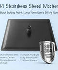 Complete Matte Black Shower System With 10 Inch Square Rain Shower Head And Handheld Featuring Stainless Steel Construction