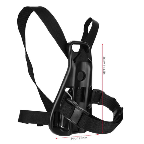 Scuba Diving Backpack With Adjustable Single Oxygen Bottle Holder And Tank Carrier for divers, nylon strap system shown.