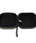 Open view of Durable EVA Stove Storage Case for Camping and Outdoors, showing interior compartments for stoves and fuel canisters.