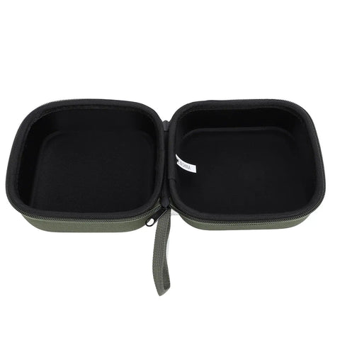Open view of Durable EVA Stove Storage Case for Camping and Outdoors, showing interior compartments for stoves and fuel canisters.