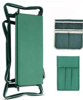Versatile Garden Kneeler And Seat With Soft Kneeling Pad And Tool Pouches, foldable frame and accessories
