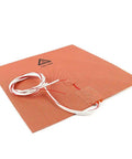 Beefed Up Silicone Heated Bed Mat For 3D Printers 120V 750W With NTC 100K Thermistor No Hole 300x300mm flat view
