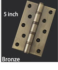 4x5 Inch Door Butt Hinges 304 Stainless Steel Flat Hinges Bronze Finish Heavy Duty Hardware for Home Doors, close-up view
