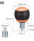 M16 Pull Pin Spring Knob For Home Fitness Equipment Height Adjustment Replacement Parts Black Orange 2 Pack shown with dimensions