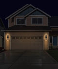 Weatherproof LED Wall Sconce Outdoor Light 5W Black Exterior Up Down Lamp With 5000K Warm White IP65 Waterproof installed by garage