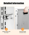 Heavy Hitter 18 Tray Food Dehydrator Machine featuring stainless steel latch and recessed handle for easy use and airtight seal.