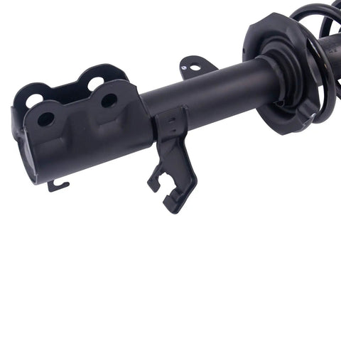 Front Steering And Suspension Kit With Two Front Inner And Outer Tie Rods Two Front Lower Control Arms With Ball Joints Strut And Spring Assemblies And Sway Bar Links For 2012 To 2019 Nissan Versa And 2014 To 2019 Versa Note black strut assembly