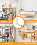 Heavy Duty 20 Pack 2.5 By 2.5 Inch Stainless Steel Corner Braces L Shaped Brackets With Wood Screws For Tables Chairs Desks Dressers Shelves Built To Last Brushed 304 Stainless Right Angle Support in furniture application examples