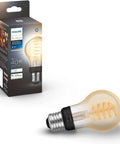 Smart A19 Filament LED Bulb With White Ambiance From Warm To Cool Light, 40W Equivalent, E26 Base, with packaging