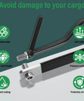 Heavy Duty Truck Bed Reach Tool Adjustable 32 To 85 Inch Stainless Steel Cargo Grabber With Dual Replacement Hooks And Cushioned Rubber Sponge Handle For Easy Grabs And Safe Lifting, stainless steel hook close-up