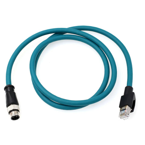 Ethernet M12 D Coded To RJ45 Cable 4 Pin Plug And Play Profinet Network 1 Meter For Keyence SICK Sensors and Scanners