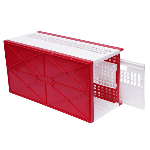 Foldable Plastic Transportation Pigeon Cage For Training And Racing 23.6 Inch Large Box With Three Access Doors And Ventilated Design